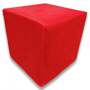 Пуф Кубик Красный(Велюр)