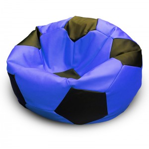 Кресло-мешок Мяч Сине-Черный (Экокожа)