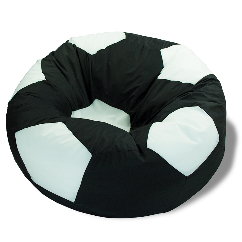Кресло-мешок Мяч Черно-Белый XL (D90)