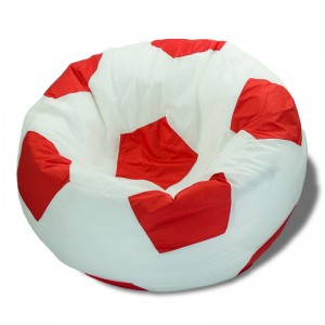 Мягкое Кресло мешок Мяч цвет Бело-Красный