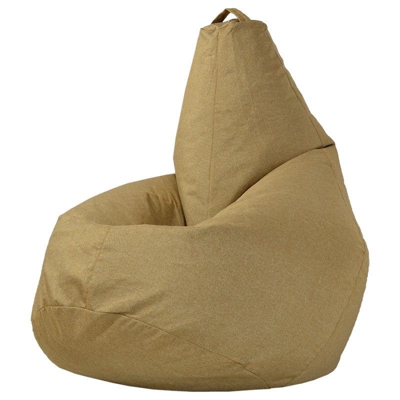 Кресло-мешок груша Горчичная (Рогожка)