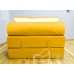 Бескаркасный диван 100х100х40см, цвет жёлтый, материал Велюр, Sofa Fom , Puffmebel 