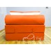 Бескаркасный диван 100х100х40см, цвет рыжий, материал Велюр, Sofa Fom , Puffmebel 