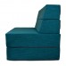  Бескаркасный диван 100х80х40, цвет бирюзовый, материал Рогожка, DKC, Puffmebel