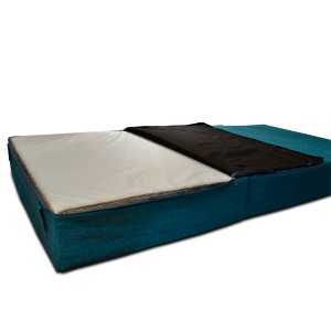  Бескаркасный диван 100х80х40, цвет бирюзовый, материал Рогожка, DKC, Puffmebel