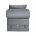 Бескаркасный диван 80х90х40см, цвет серый, материал Велюр, Sofa Roll , Puffmebel 