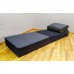 Бескаркасный диван 80х90х40см, цвет серый+зелёный, материал Велюр, Sofa Roll , Puffmebel 