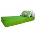 Бескаркасный диван 80х90х40см, цвет яблоко+котики, материал Велюр, Sofa Roll , Puffmebel 