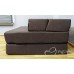 Бескаркасный Диван 100x80x40см Sofa Fom DKC , материал Рогожка, цвет Коричневый Puffmebel диван-трансформер 