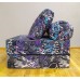 Бескаркасный диван 80х90х40см, цвет стрит-арт, материал Велюр, Sofa Roll , Puffmebel 
