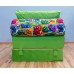 Бескаркасный диван 80х90х40см, цвет яблоко+монстрики, материал Велюр, Sofa Roll , Puffmebel 