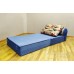 Бескаркасный диван 80х90х40см, цвет сине-голубой, материал Велюр, Sofa Roll , Puffmebel 