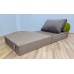 Бескаркасный диван 80х90х40см, цвет бежево-коричневый + салатовый, материал Велюр, Sofa Roll , Puffmebel 