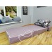 Бескаркасный диван 80х90х40см, цвет бледно-лиловый + бабочки, материал Велюр, Sofa Roll , Puffmebel 