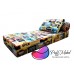 Бескаркасный диван 80х90х40см, цвет Лейбл, материал Жаккард, Sofa Roll , Puffmebel 