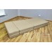 Бескаркасный диван 80х80х40, цвет бежевый, материал Рогожка, Sofa Fom, Puffmebel