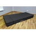 Бескаркасный диван 80х80х40, цвет черный, материал Рогожка, Sofa Fom, Puffmebel