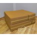 Бескаркасный диван 80х80х40, цвет охра коричневая, материал Рогожка, Sofa Fom, Puffmebel