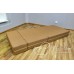 Бескаркасный диван 80х80х40, цвет охра коричневая, материал Рогожка, Sofa Fom, Puffmebel
