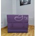 Бескаркасный диван 80х80х40, цвет тёмно-фиолетовый, материал Рогожка, Sofa Fom, Puffmebel