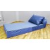 Бескаркасный диван 80х90х40см, цвет морская волна, материал Велюр, Sofa Roll , Puffmebel 