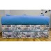 Бескаркасный диван 140х90х40см, цвет бабочки+голубой , материал Велюр, Sofa Roll Long, Puffmebel 