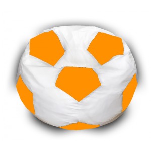 Кресло-мешок Мяч Бело-Оранжевый
