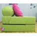 Диван трансформер Sofa Roll Long  Зелёный + розовый