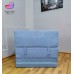 Бескаркасный диван 80х80х40, цвет небесный, материал Рогожка, Sofa Fom, Puffmebel